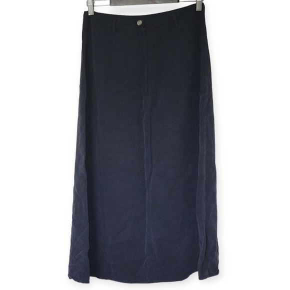 Eddie Bauer Long Charcoal Black Tencek Skirt Size 8 Petite - Picture 13 of 13